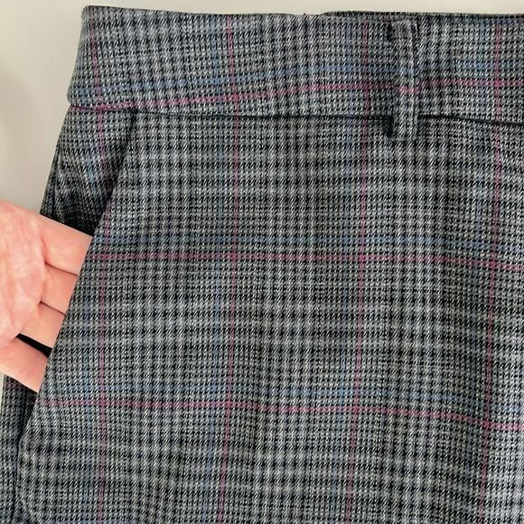 NWOT Vince Camuto Wide Leg Plaid Trouser Pants Dark Grey Plus Size 20W - Picture 7 of 14